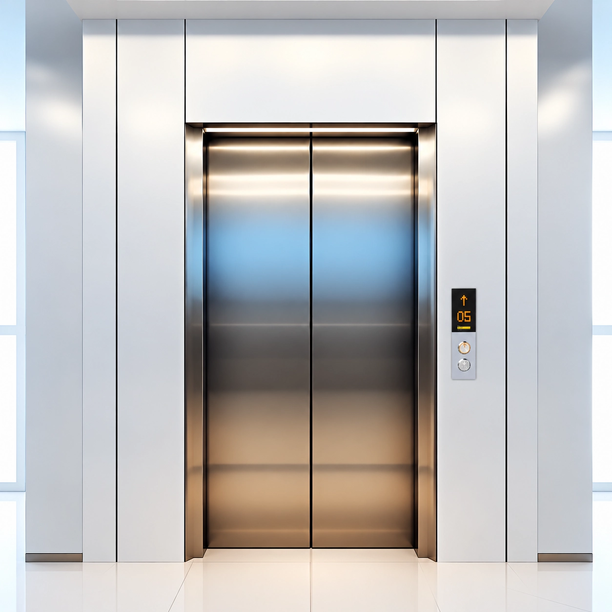 Passenger Elevator with Floor 05 Display